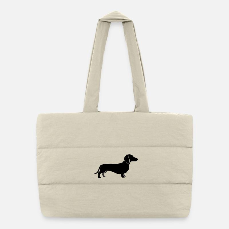 Silhouette du teckel Sac shopping matelassé