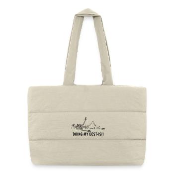 Faire de mon mieux squelette - Sac shopping matelassé - blanc naturel - Devant