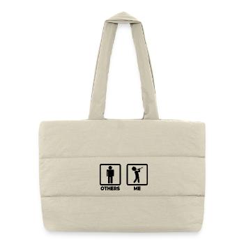 Me as a trumpet player - Puffer Shopping Bag - natural - Front