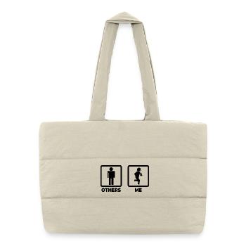 Funny football player - Puffer Shopping Bag - natural - Front