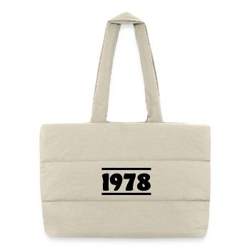 1978 Anniversaire 1978 - Sac shopping matelassé - blanc naturel - Devant