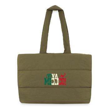 Viva México Football Fan - Puffer Shopping Bag - safari green - Front
