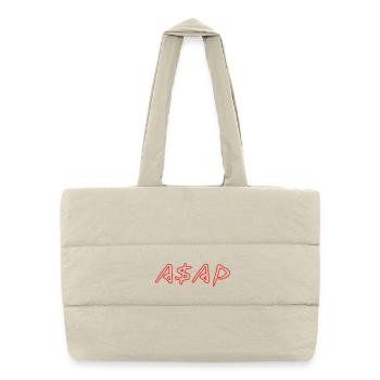 ASAP Neon Sketch Rot - Puffer-Einkaufstasche - Naturweiß - Vorne