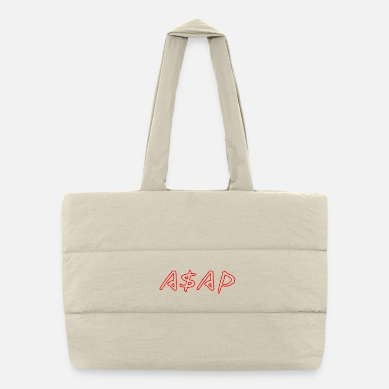 ASAP Neon Sketch Rot Puffer-Einkaufstasche