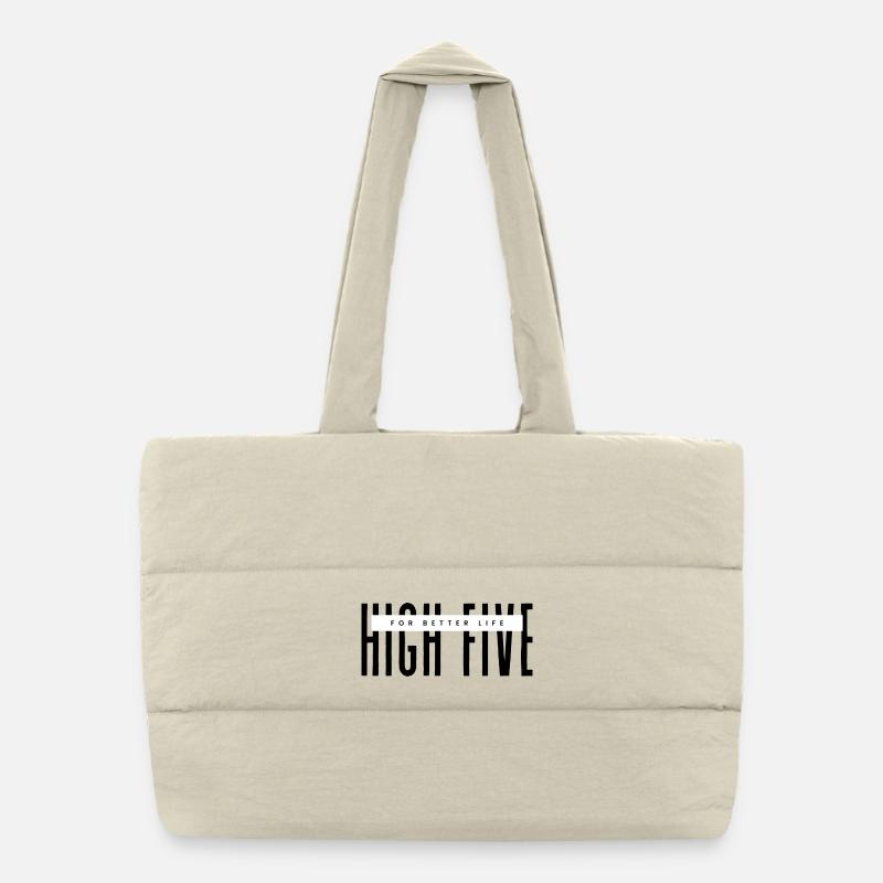 High Five for better life Puffer-Einkaufstasche