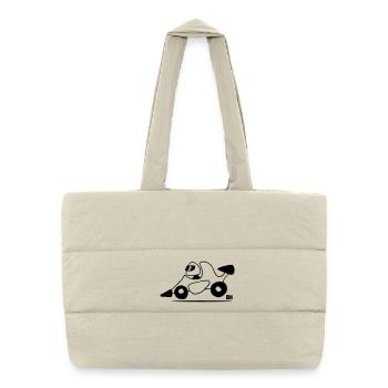 Race car - Puffer Shopping Bag - natural - Front