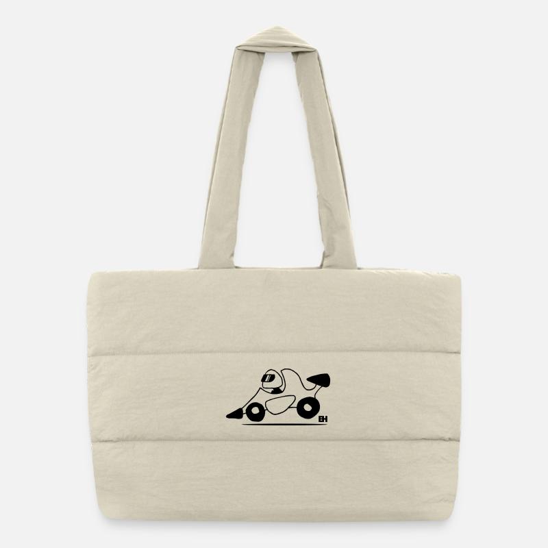 Race car - Puffer Shopping Bag - natural