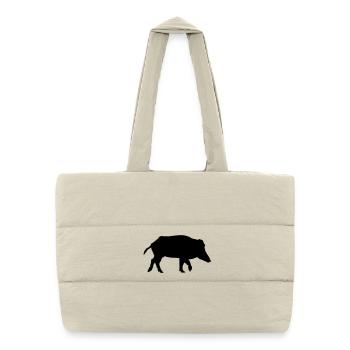 Wild boar - Puffer Shopping Bag - natural - Front