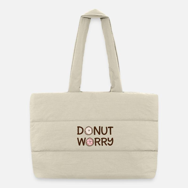Donut worry Puffer Shopping Bag