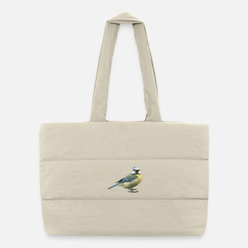 Bird Blue Puffer Shopping Bag