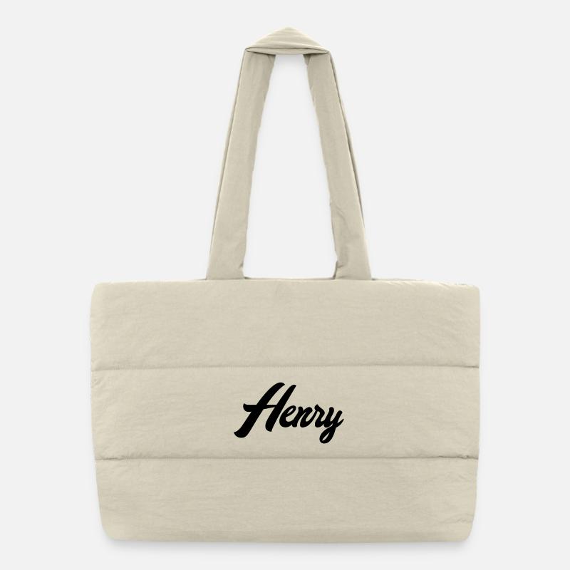 Henry Name Schwarz Puffer-Einkaufstasche