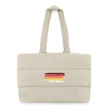 Regenbogenfahrt bei Sonnenuntergang - Puffer-Einkaufstasche - Naturweiß - Vorne