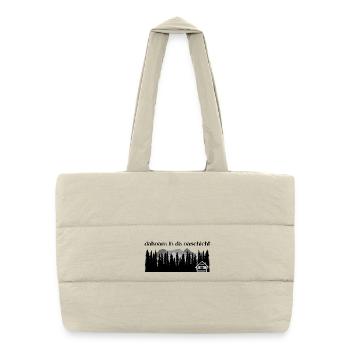 Dahoam in da Oaschicht-Daheim in secluded location, nature - Puffer Shopping Bag - natural - Front