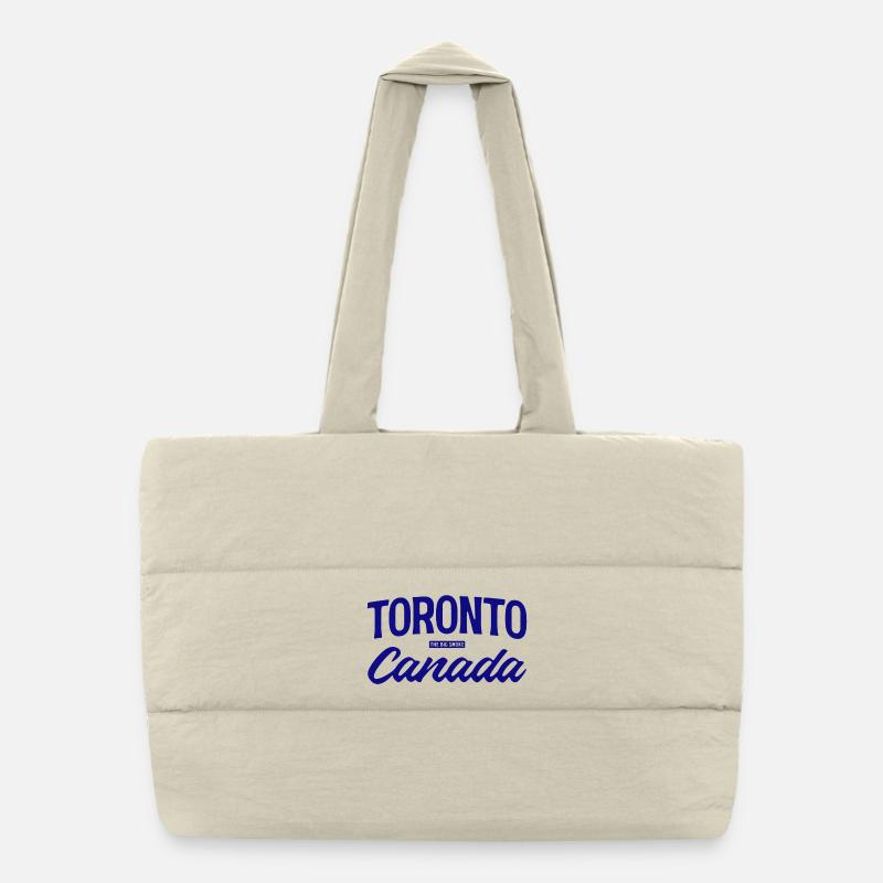 Toronto Canada Schriftzug Design Puffer-Einkaufstasche