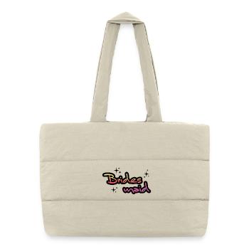 Bridesmaid bachelor party engagement bachelor party team bride - Puffer Shopping Bag - natural - Front