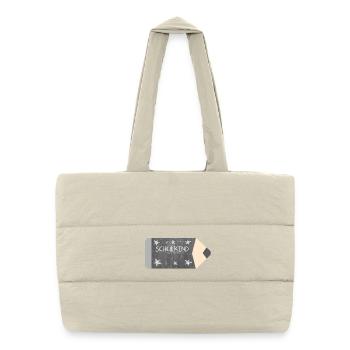 Colored Pencil Blackboard Design Chalk - Stars - School Child - Puffer Shopping Bag - natural - Front