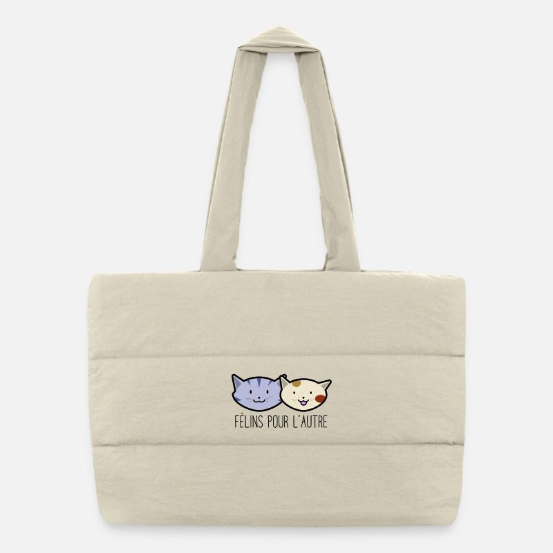 FELINES FOR THE OTHER - Puffer Shopping Bag - natural