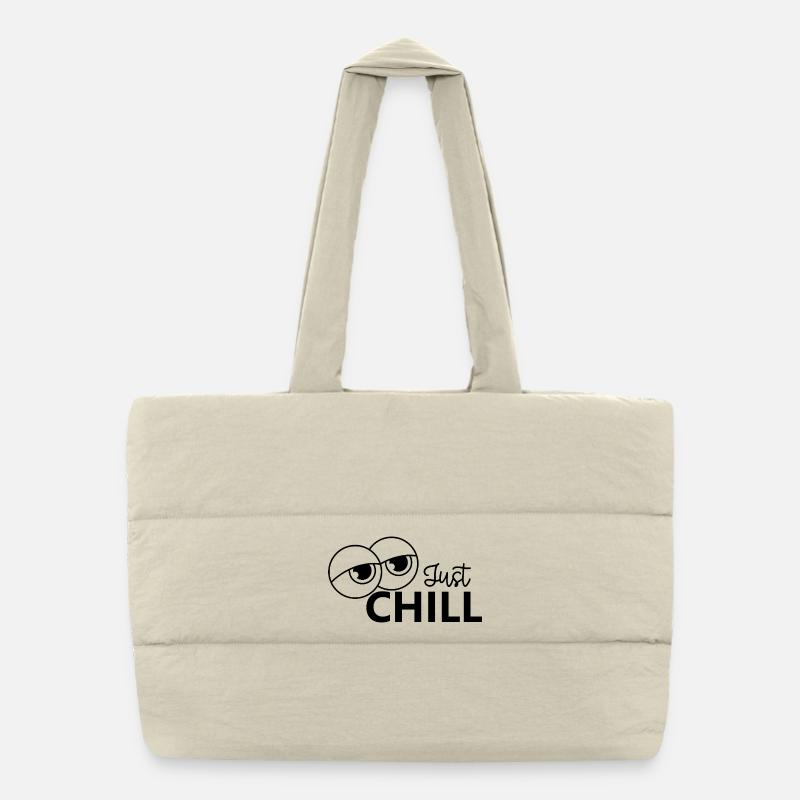 Just Chill / Just Relaxed Puffer-Einkaufstasche