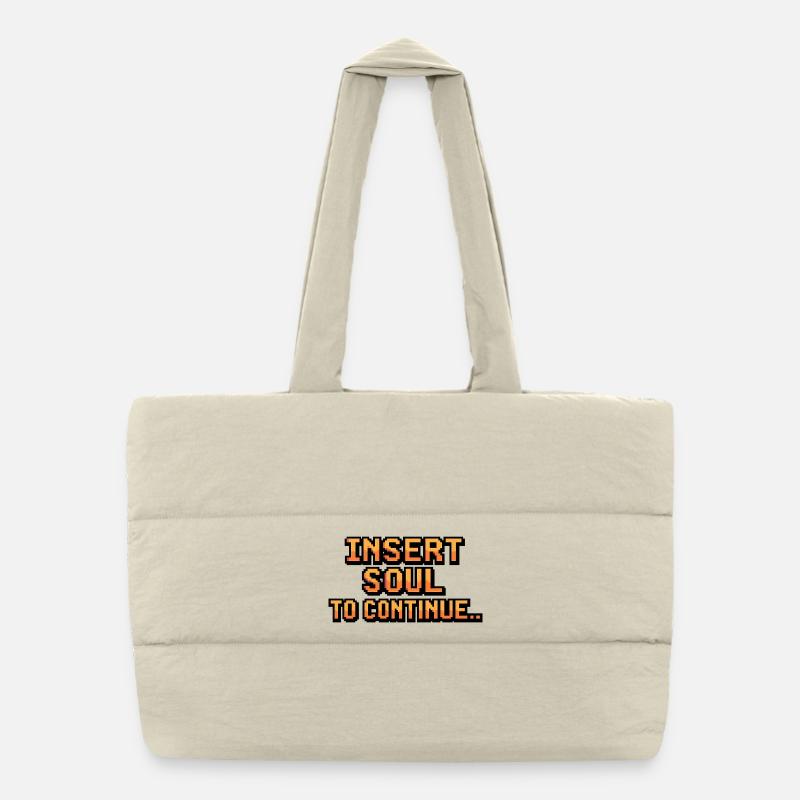 Conception de continuation de l’âme pixélisée Sac shopping matelassé