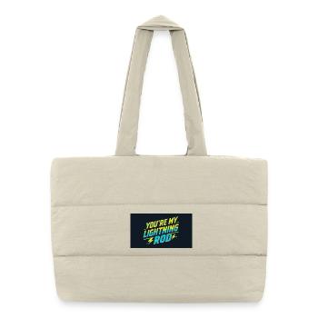 Tu es mon paratonnerre - Sac shopping matelassé - blanc naturel - Devant