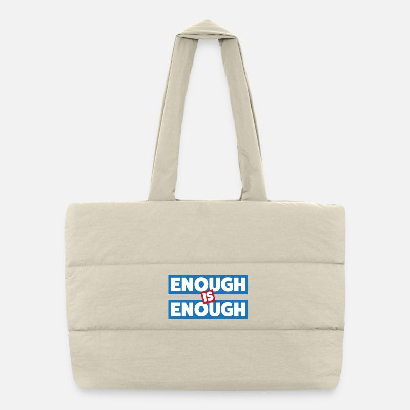 Trop c’est trop de déclaration audacieuse - Sac shopping matelassé - blanc naturel