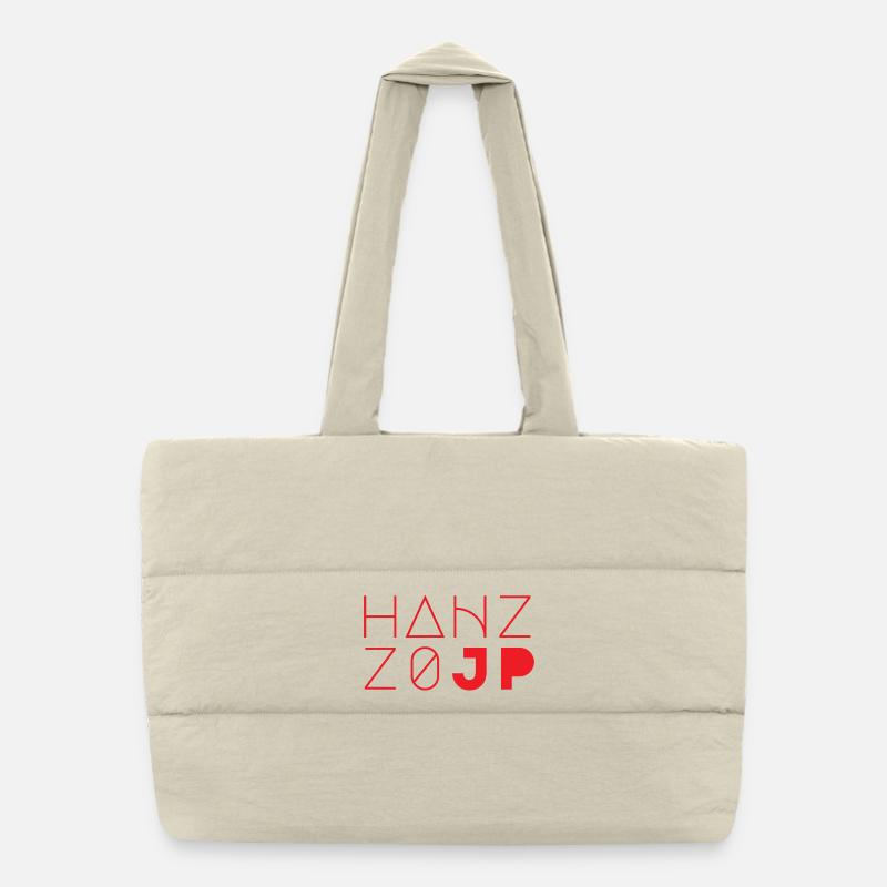 HANZZO - Puffer-Einkaufstasche - Naturweiß