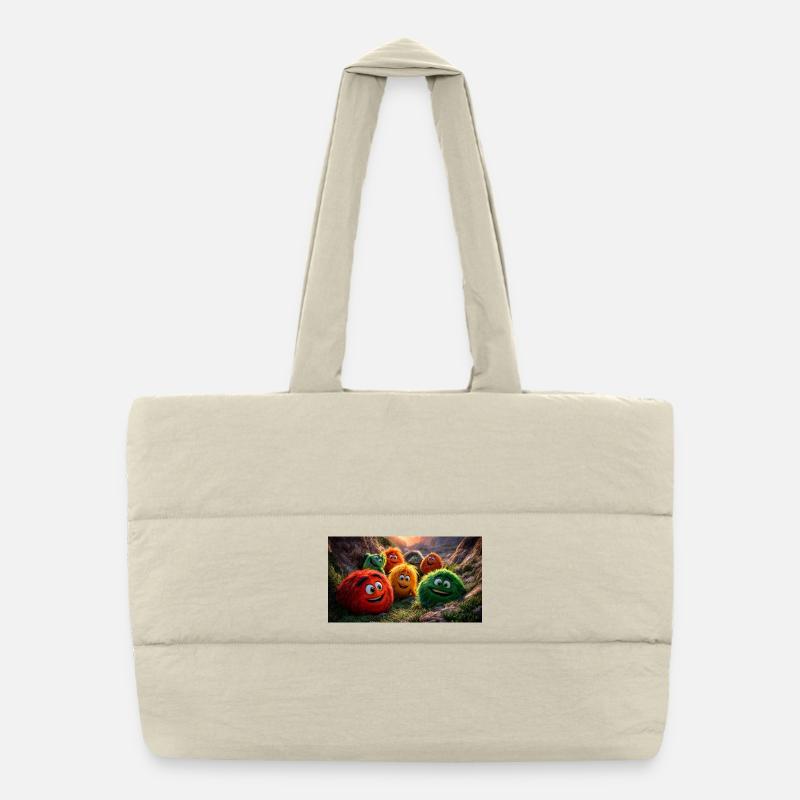 Joyeuse Amusement Monstre Léger et Léger à la Pixar - Sac shopping matelassé - blanc naturel