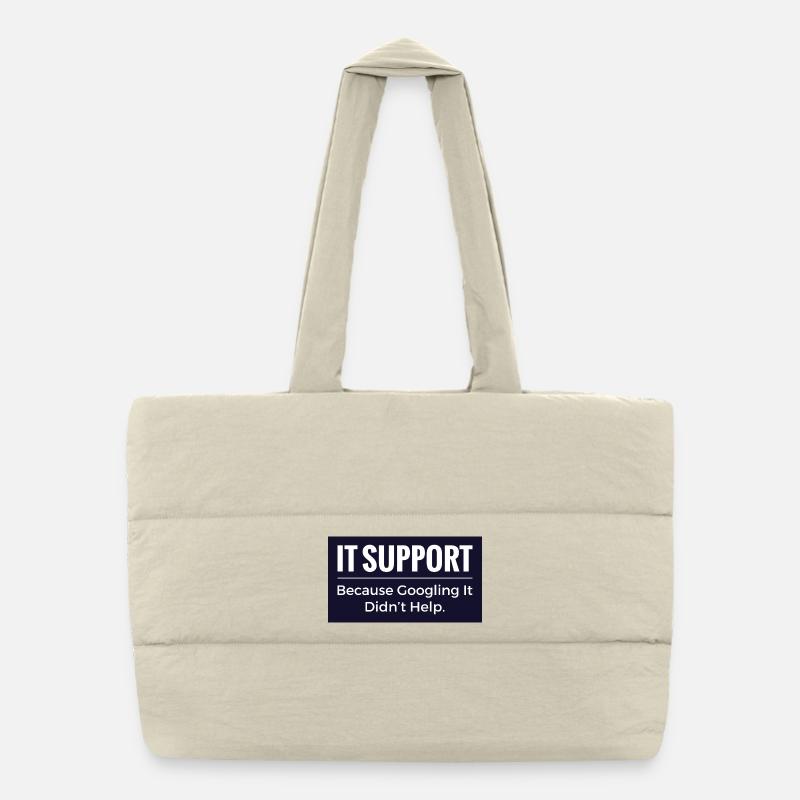 T-shirt support informatique – Humour drôle de bureau technique Sac shopping matelassé
