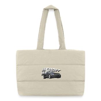 Black glossy sports car cls - Puffer Shopping Bag - natural - Front
