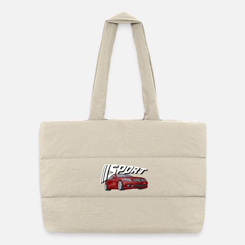 Red sports car Puffer Shopping Bag