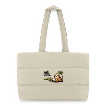 Sloth Mode Recharging Coffee - Puffer Shopping Bag - natural - Front
