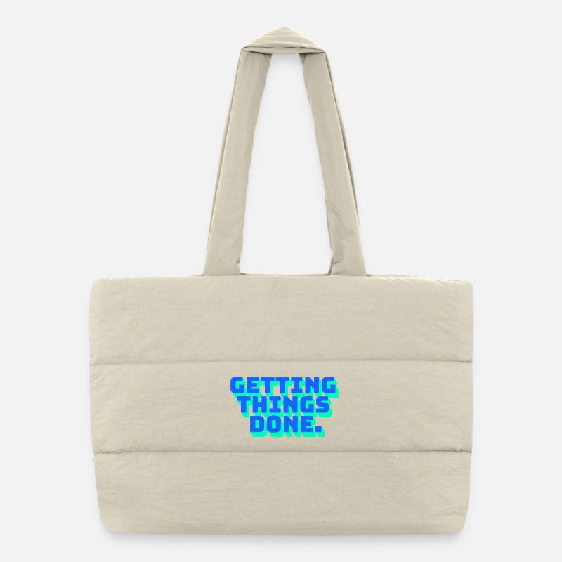 Concentration, motivation, accomplir les choses Sac shopping matelassé