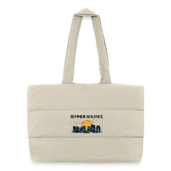 Litha Pagan Summer Solstice Midsummer Midsommar - Puffer Shopping Bag - natural - Front