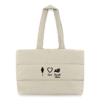 French Horn Love - Puffer Shopping Bag - natural - Front