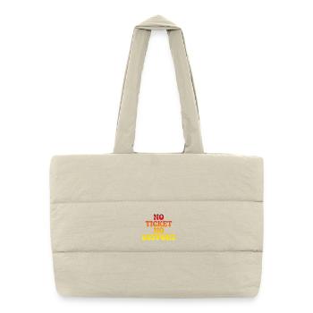No support without a ticket - Puffer Shopping Bag - natural - Front
