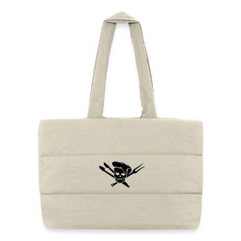 BBQ - Grill Totenkopf - Gesteppte Shopping Bag - Naturweiß - Vorne