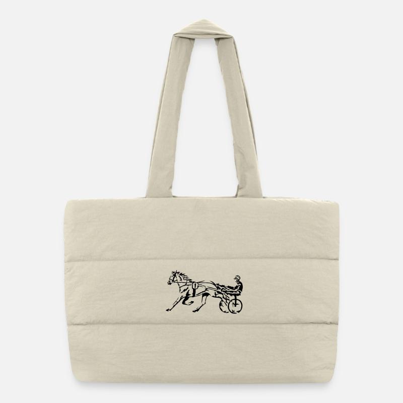 horse racing Puffer Shopping Bag