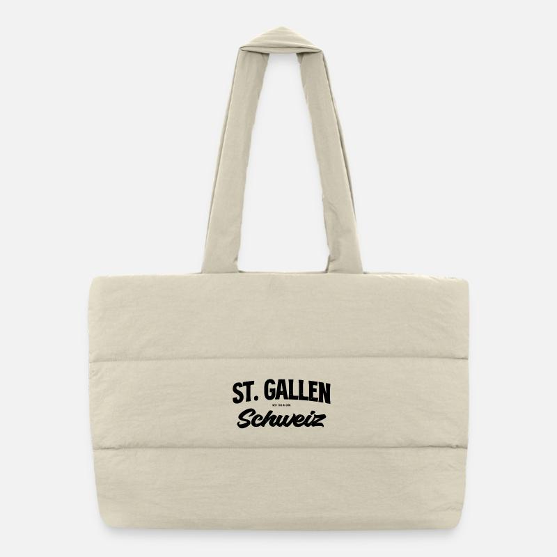 Lettrage de Saint-Gall, Suisse Sac shopping matelassé