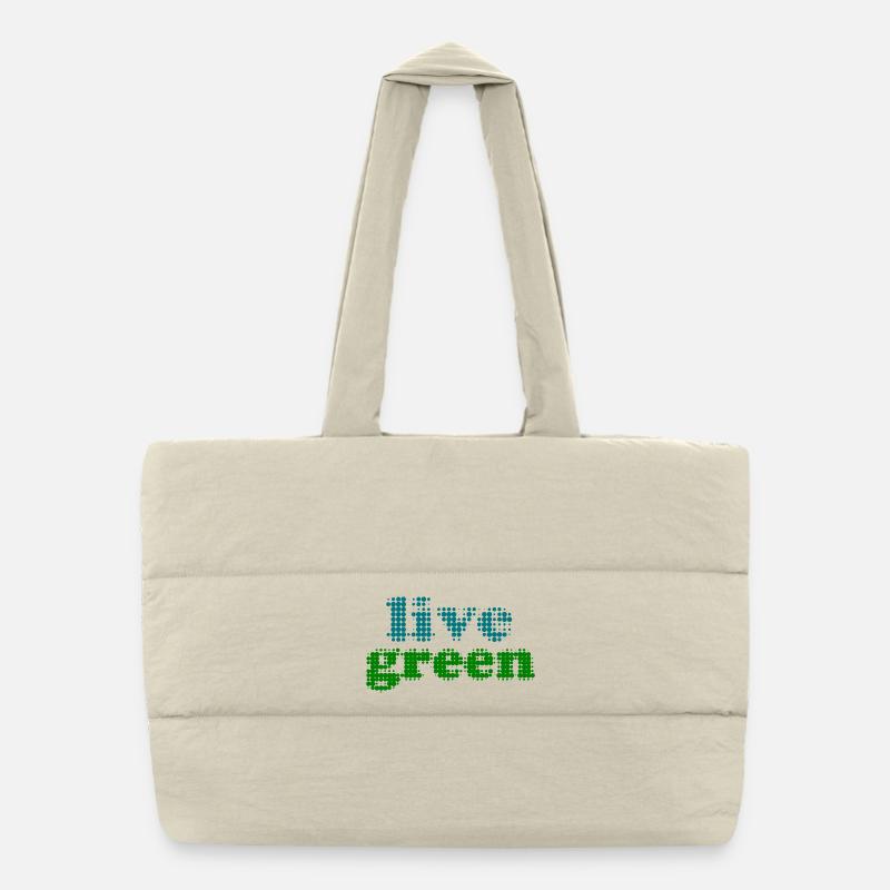 live green Puffer-Einkaufstasche