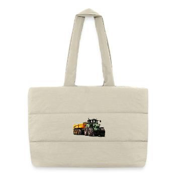 Tractor with trailer tipper - Puffer Shopping Bag - natural - Front