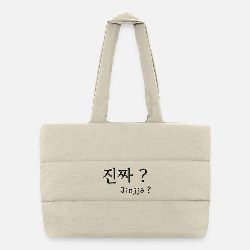 Jin jja kdrama expression k-pop k-drama coréen Sac shopping matelassé