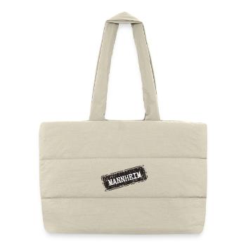 Mannheim City Logo Design - Puffer Shopping Bag - natural - Front