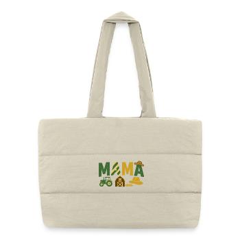 Mama of the Birthday Boy Tractors Farm Trucks - Puffer Shopping Bag - natural - Front