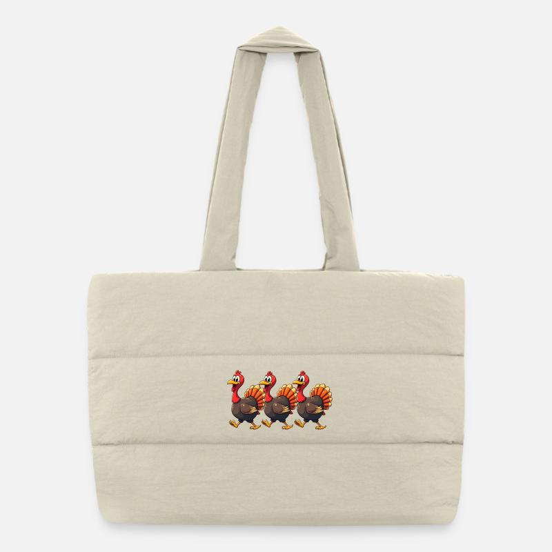 Thanksgiving Turkey Baby Puffer Shopping Bag