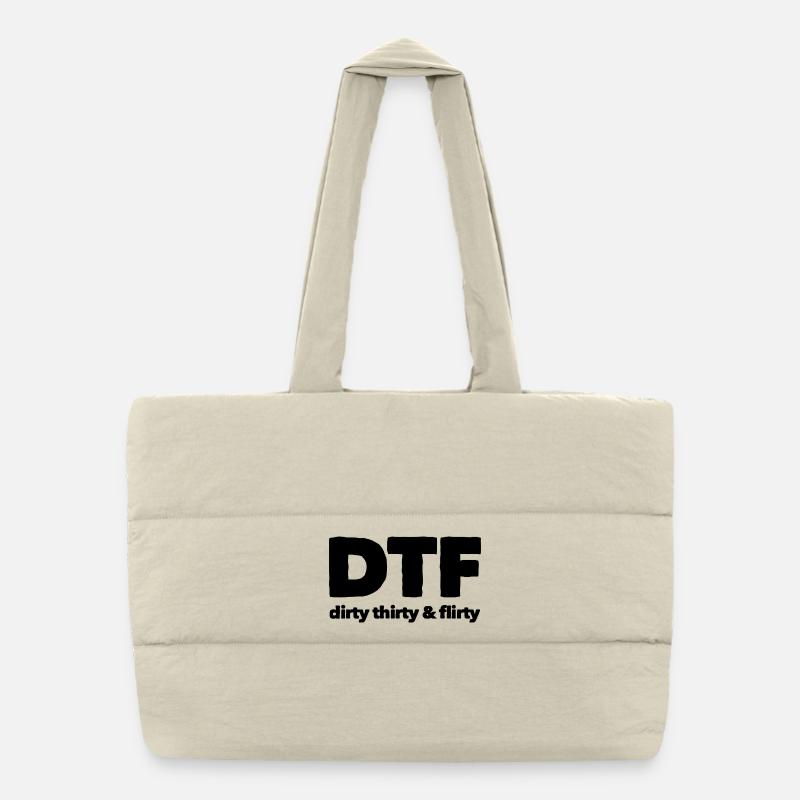 Dirty Thirty Flirty Dtf 30. Geburtstag Puffer-Einkaufstasche