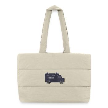 Police van - Puffer Shopping Bag - natural - Front