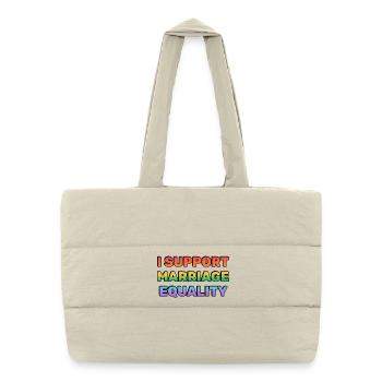 Support Marriage Equality Rainbow Colours - Puffer Shopping Bag - natural - Front
