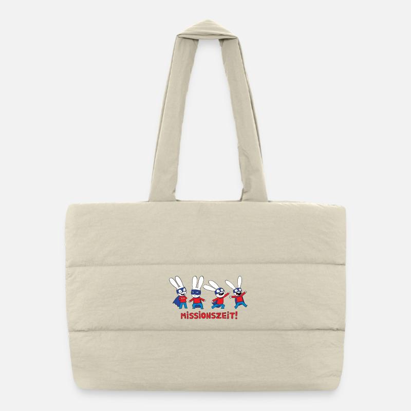 Simon Superhase Missionszeit  Puffer-Einkaufstasche