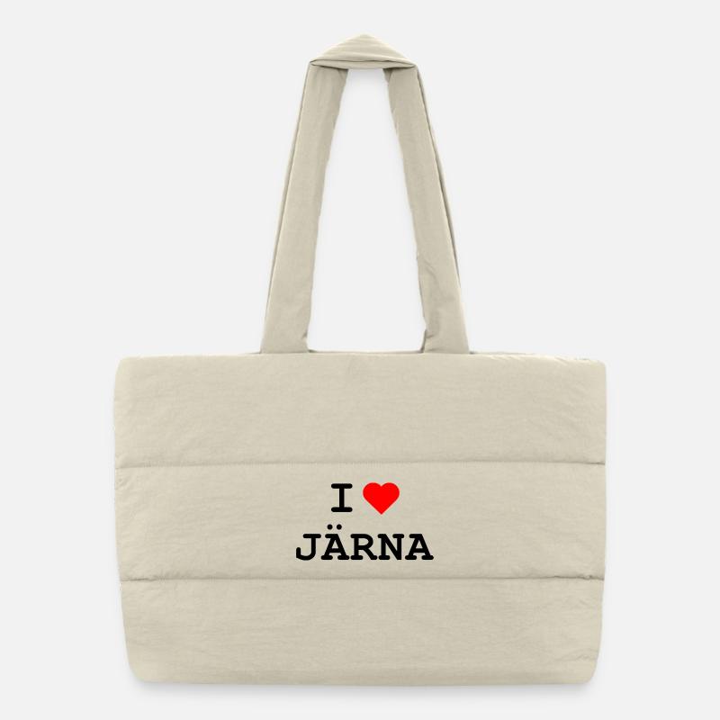 Ich liebe Järna - I love Järna Puffer Shopping Bag