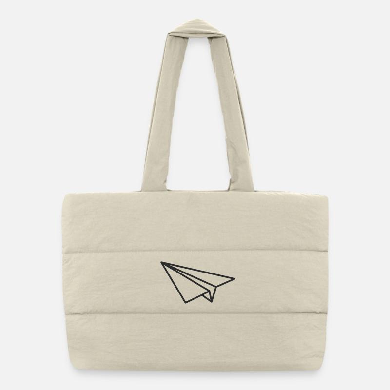 Avion en papier Sac shopping matelassé